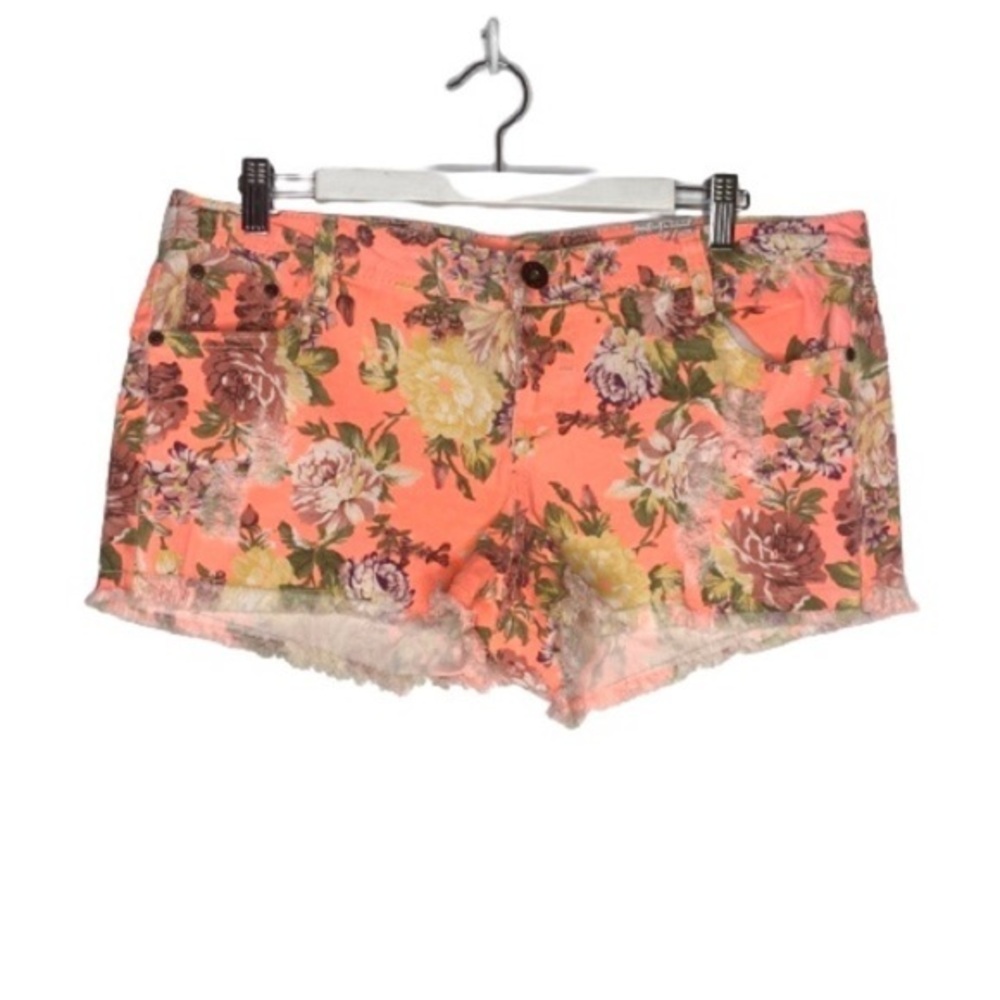 Bongo Shortie Shorts Neon Floral sz 17